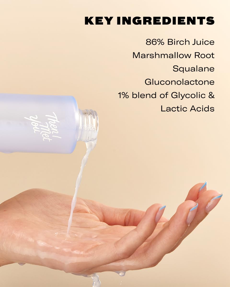 Then I Met You vegan formula bottle highlights clean, gentle skincare.