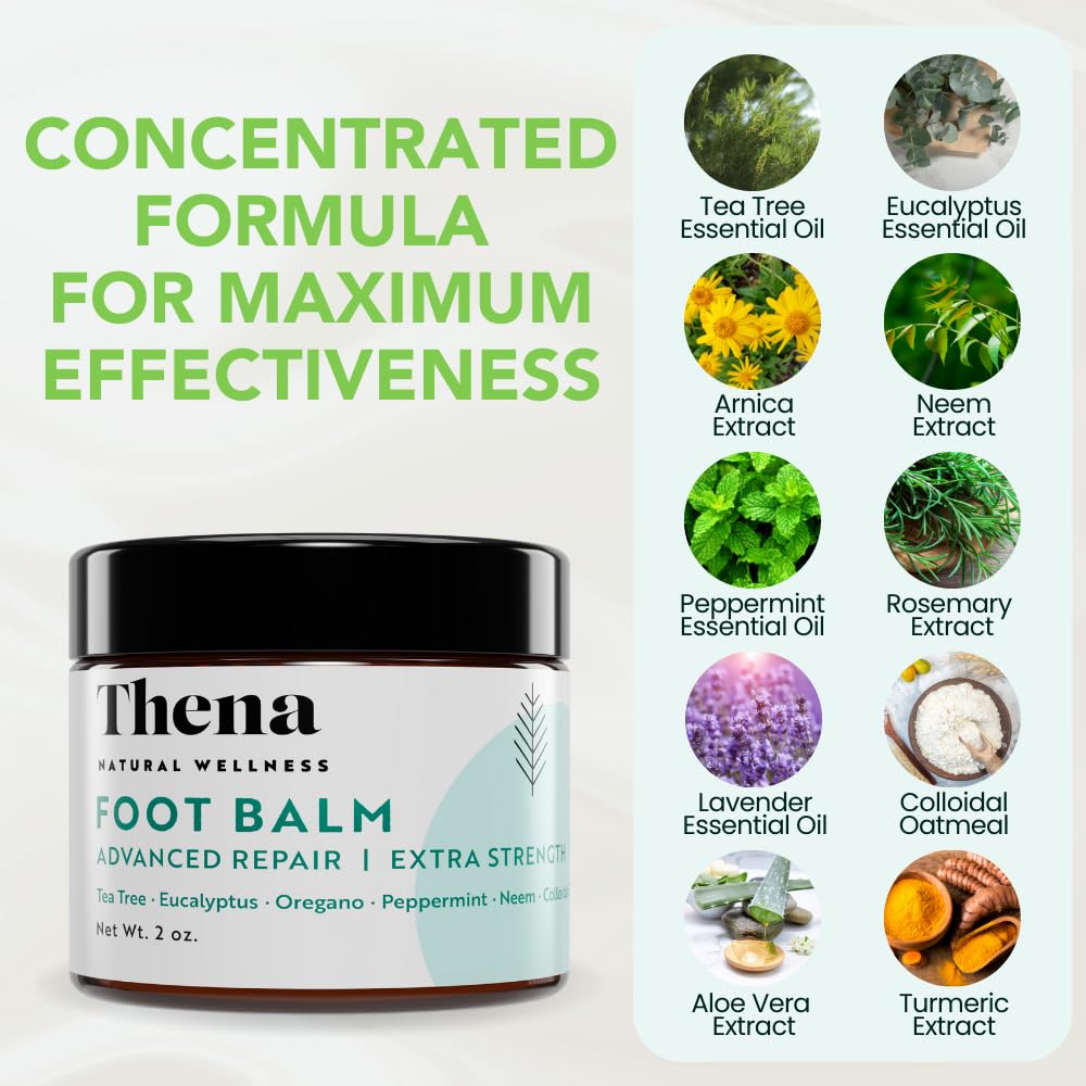 Thena Athletes Foot Cream tube in USA facility context indicating quality.