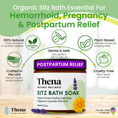 THENA Natural Wellness lavender epsom salt dissolving in warm water for a soak