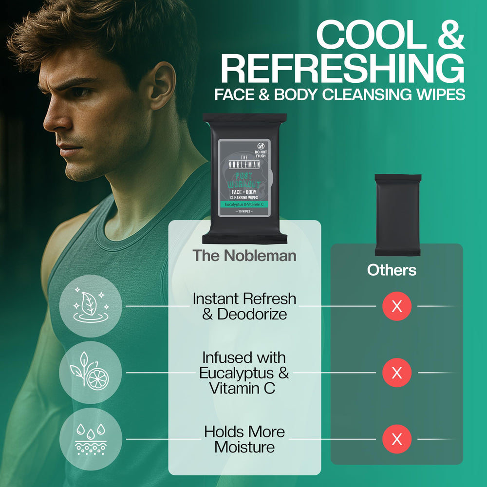 The Nobleman wipes brand label communicates quality and care