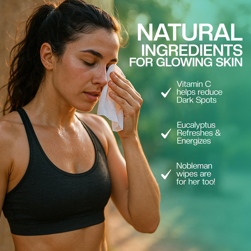 The Nobleman wipes clear face and body use after workouts
