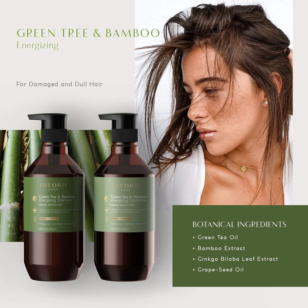 Silky hair after using Theorie Green Tea & Bamboo Energizing Conditioner.