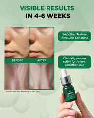 ThePURI serum applied on the cheek shows quick absorption for makeup-ready skin.