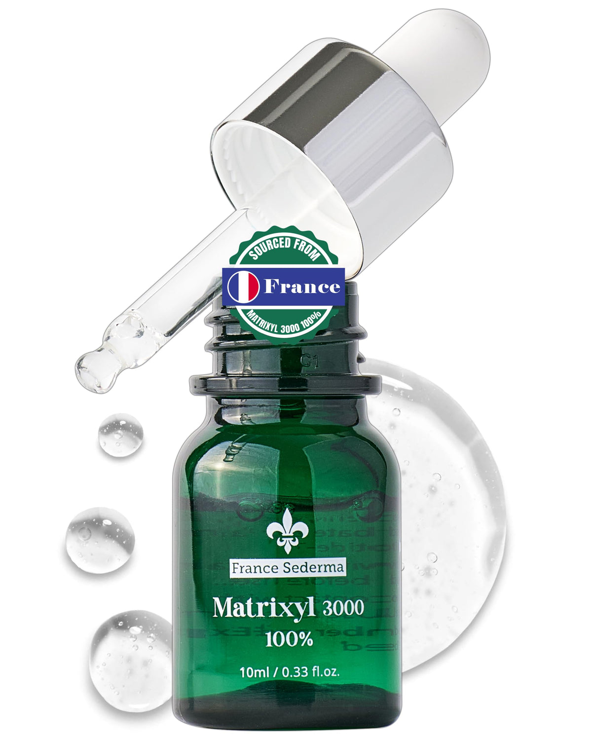 ThePURI Matrixyl 3000 serum bottle close-up for firmer, smoother skin.