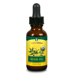 TheraNeem Neem Oil bottle for skin hydration and hair nourishment