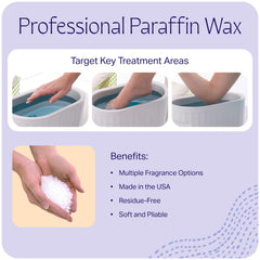 Therabath residue-free paraffin wax keeps applications neat and easy to remove.