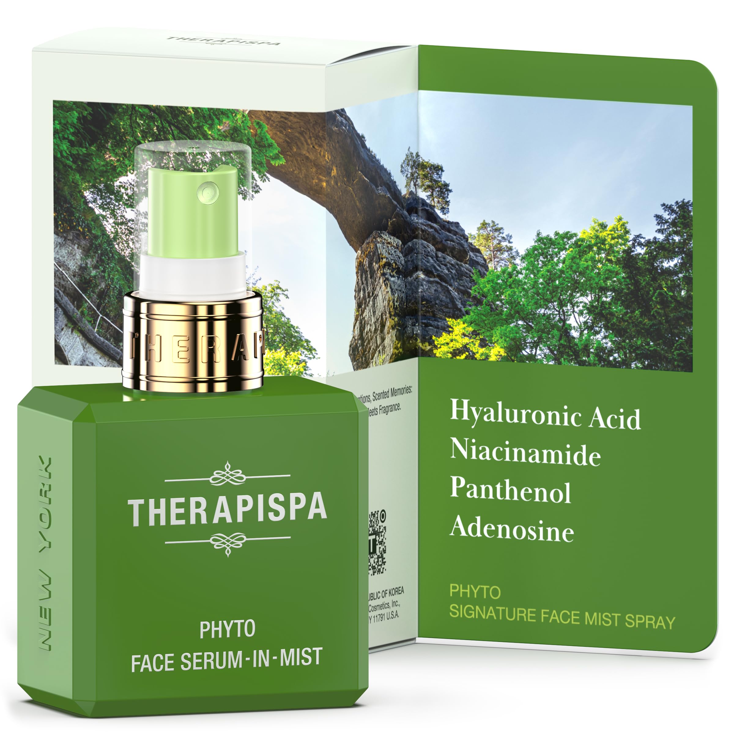 THERAPISPA Face Serum-In-Mist bottle showing dual hydration for refreshed skin.