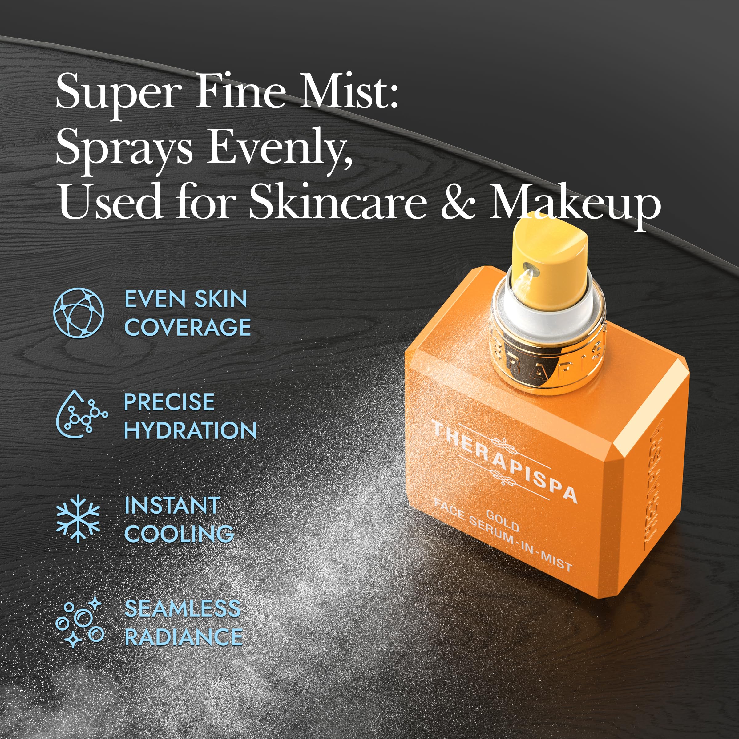THERAPISPA Face Serum-In-Mist Niacinamide ingredient close-up indicating hydration.