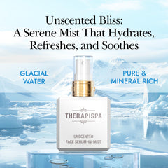 THERAPISPA Face Serum-In-Mist Panthenol close-up shows soothing feel.