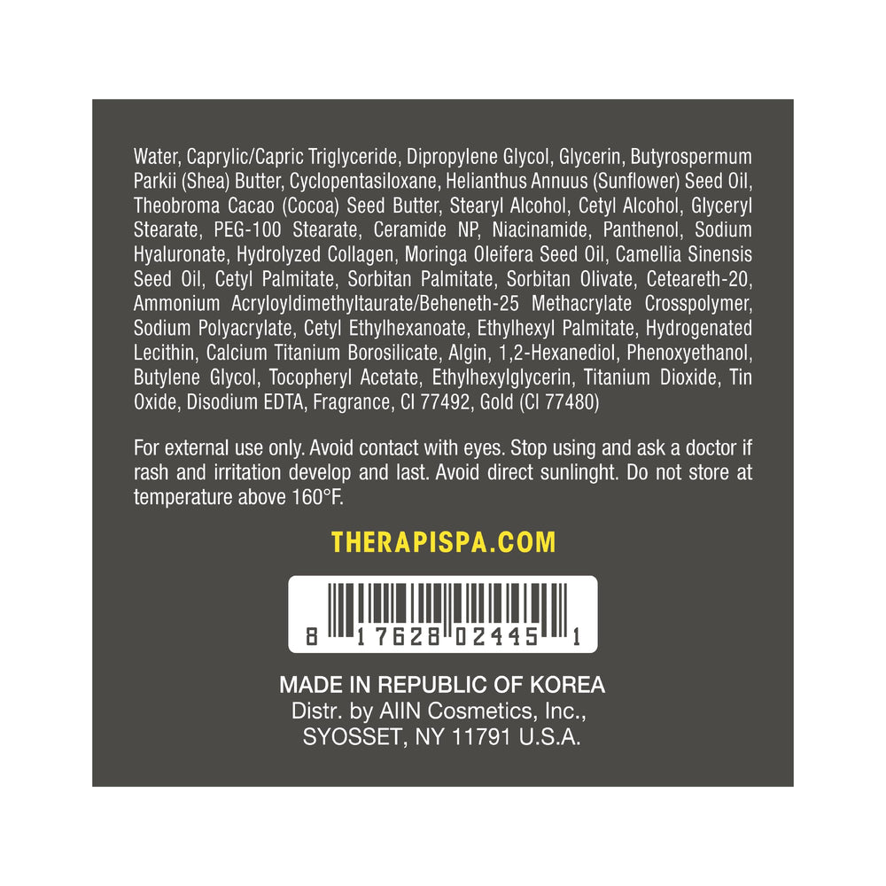 THERAPISPA gold-tub packaging close-up communicates premium quality.