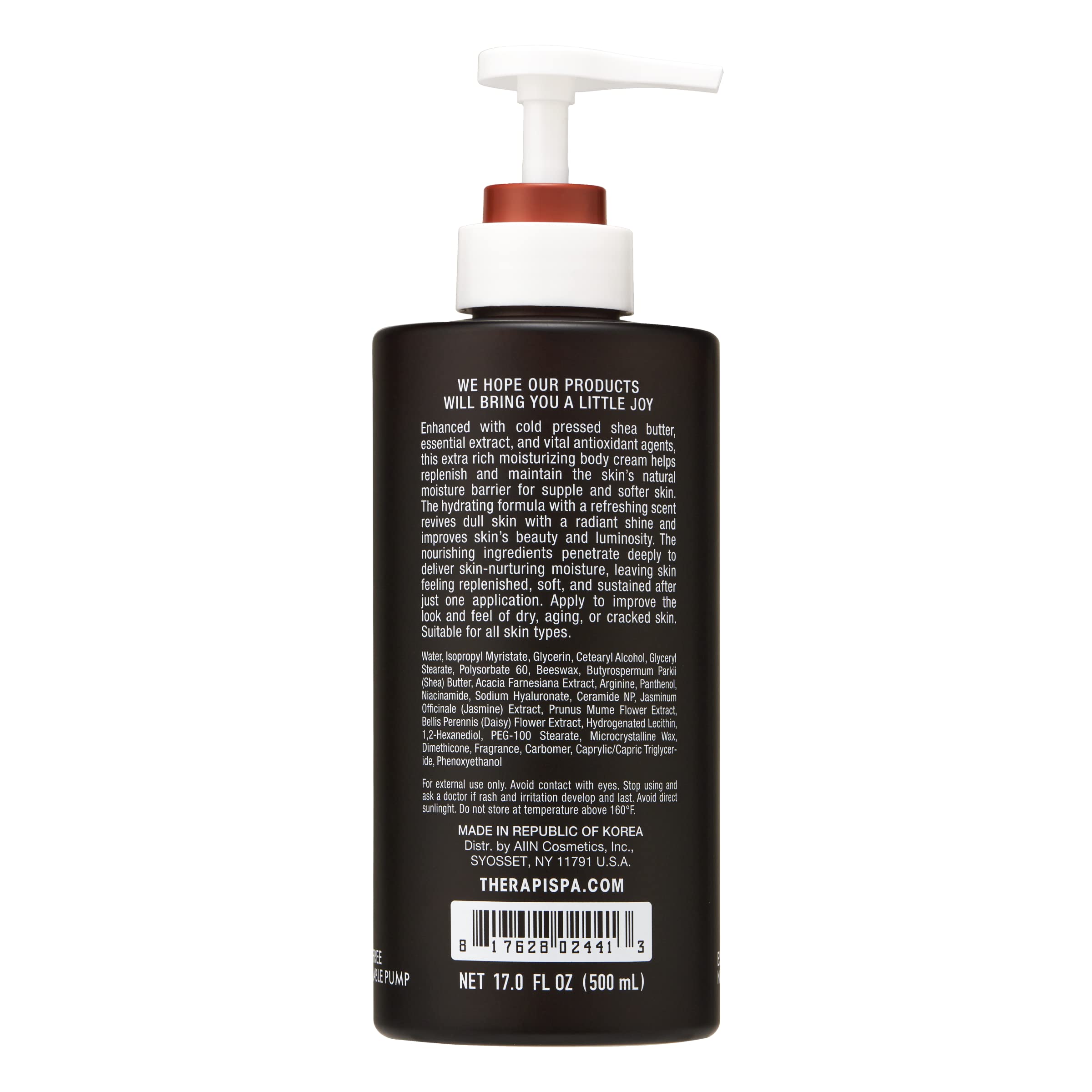 THERAPISPA hand-application with lotion demonstrates easy spread and instant softness.