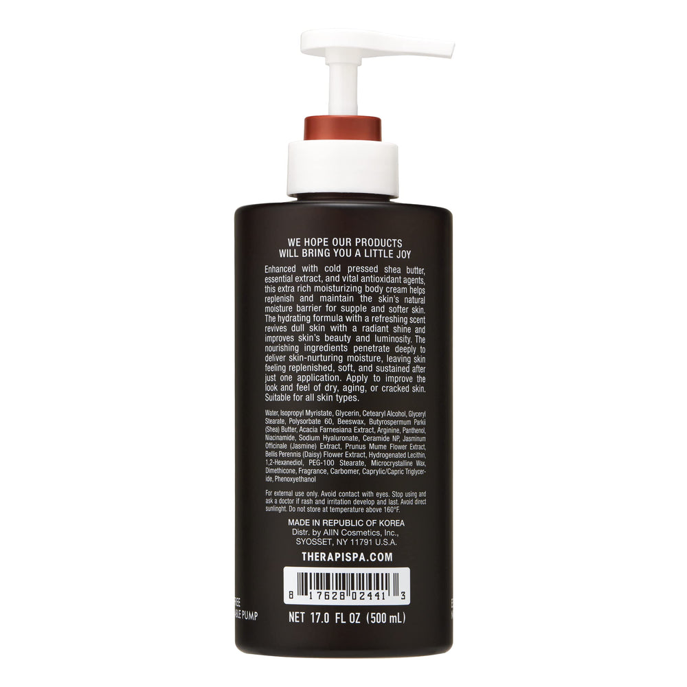 THERAPISPA hand-application with lotion demonstrates easy spread and instant softness.