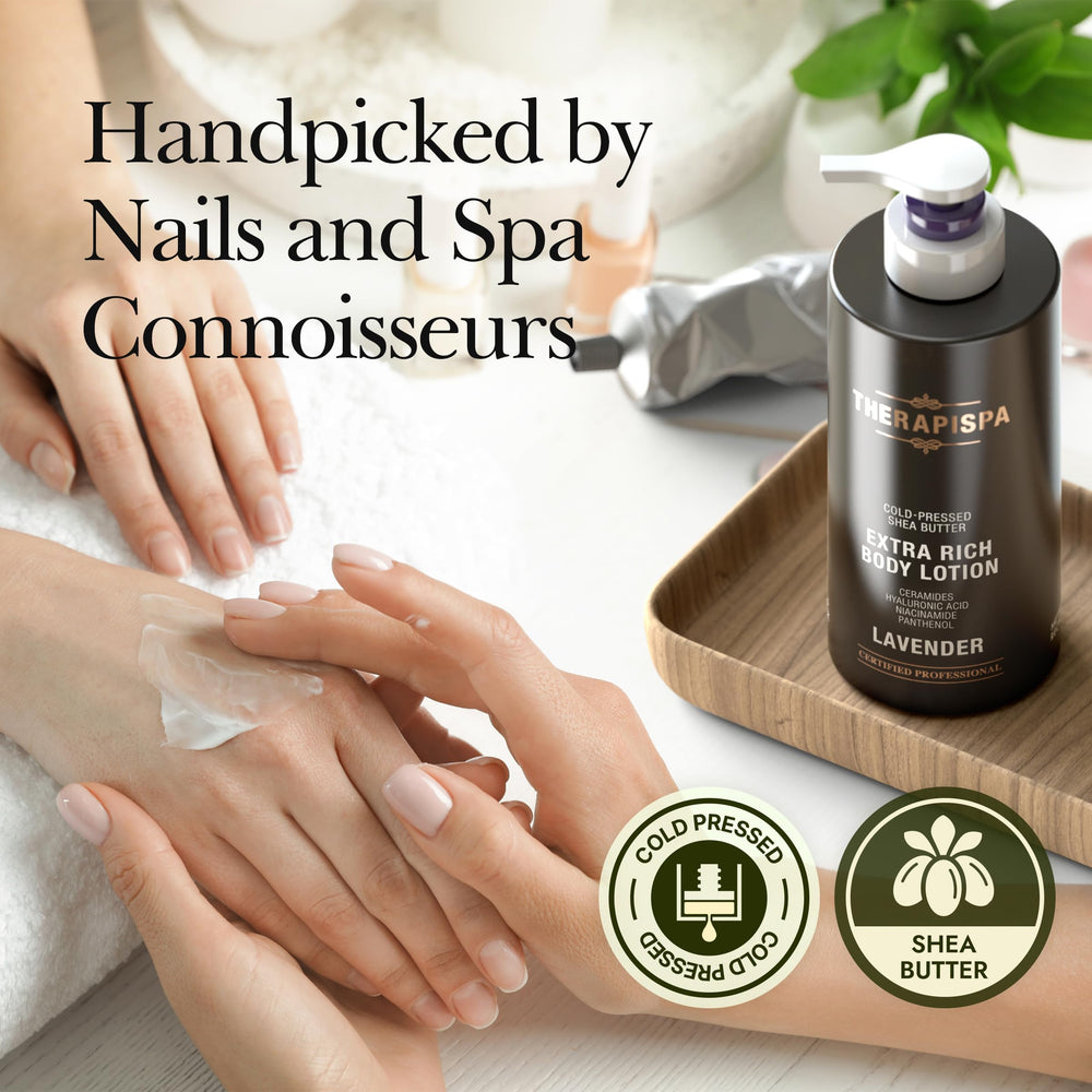 THERAPISPA bergamot-olive bottle enhances fresh scent and lasting moisture.
