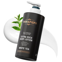 THERAPISPA Scented Body Lotion White Tea bottle highlighting hydrating formula