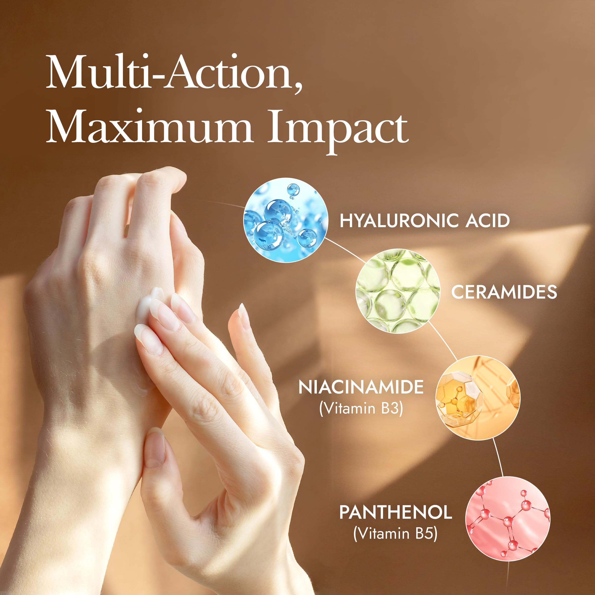 THERAPISPA Ultra Rich Hand Cream application on hand demonstrates rapid absorption.