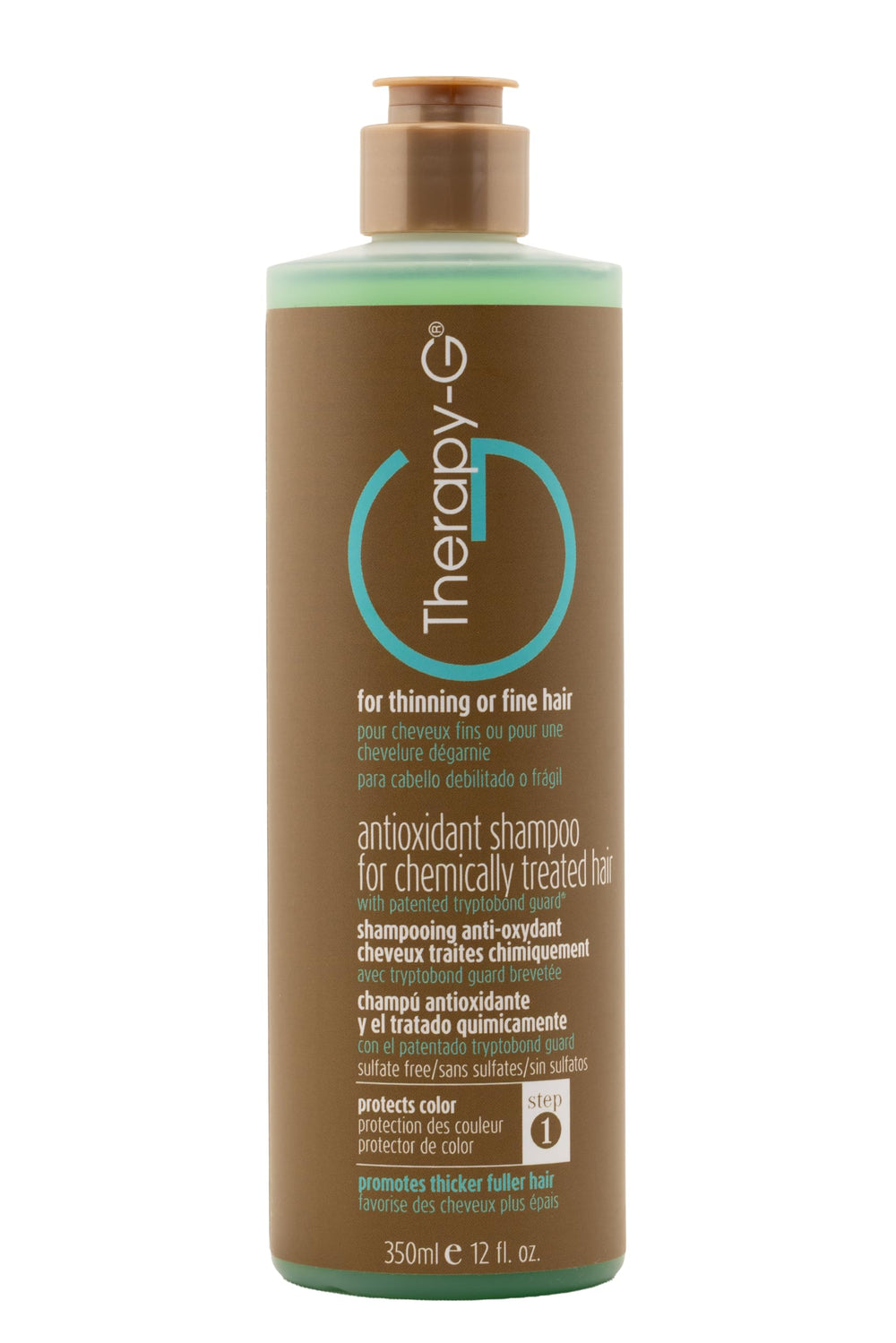 Therapy-G Antioxidant Shampoo bottle for gentle cleansing of chemically treated hair