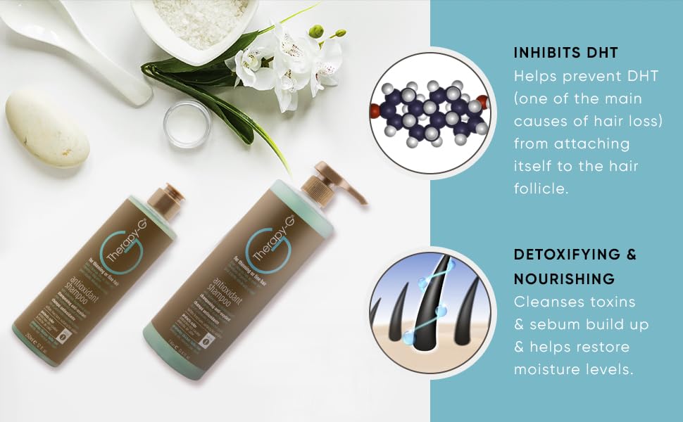 Rich lather of Therapy-G Antioxidant Shampoo for thorough cleansing