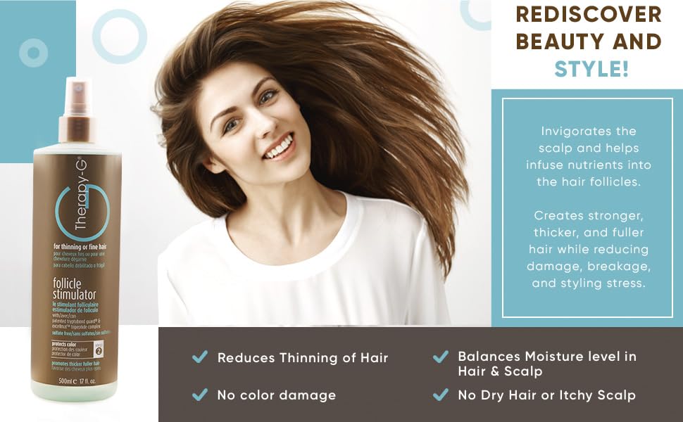 Therapy-G Follicle Stimulator on bathroom counter with premium packaging.