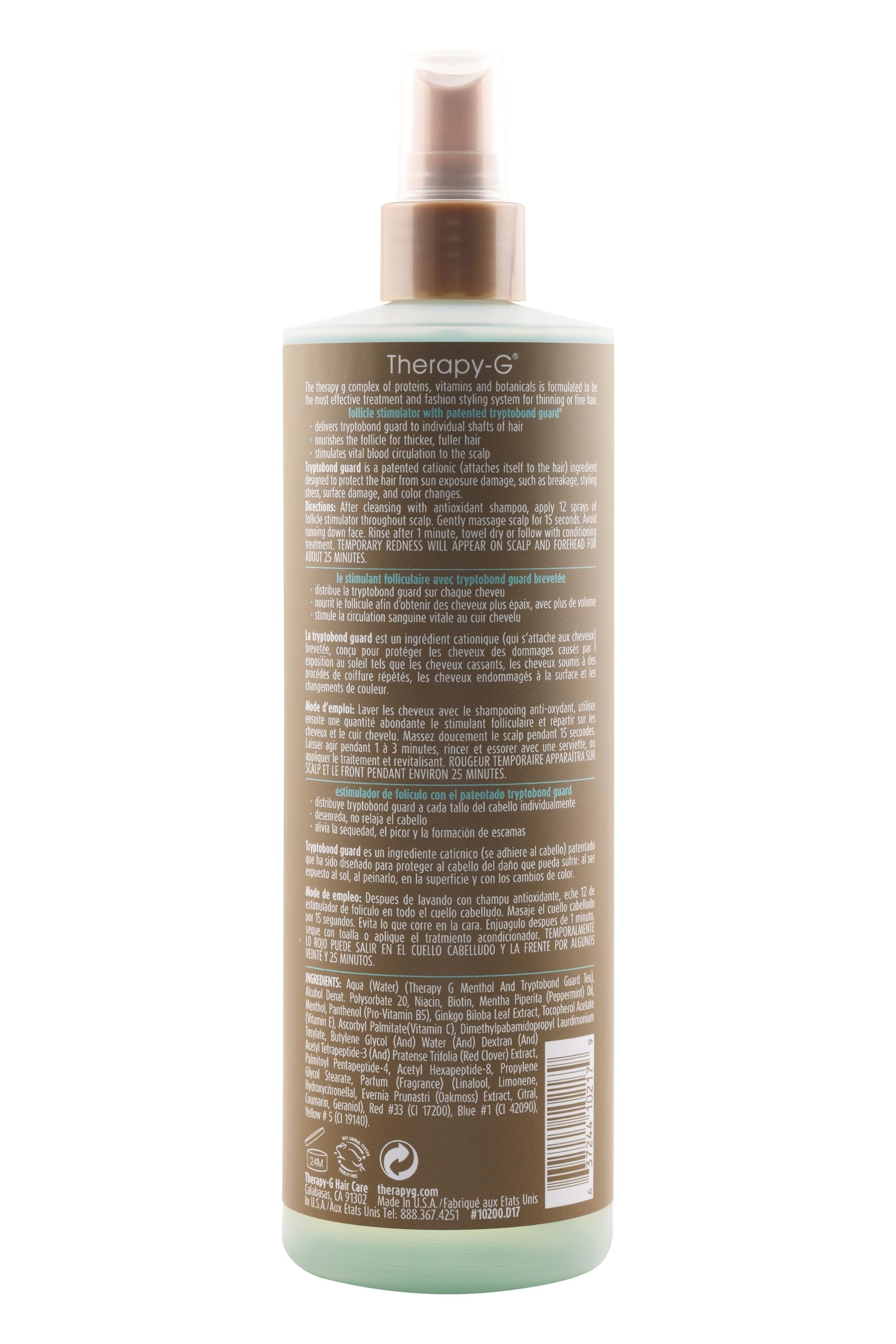 Therapy-G Follicle Stimulator packaging closeup conveying brand trust.