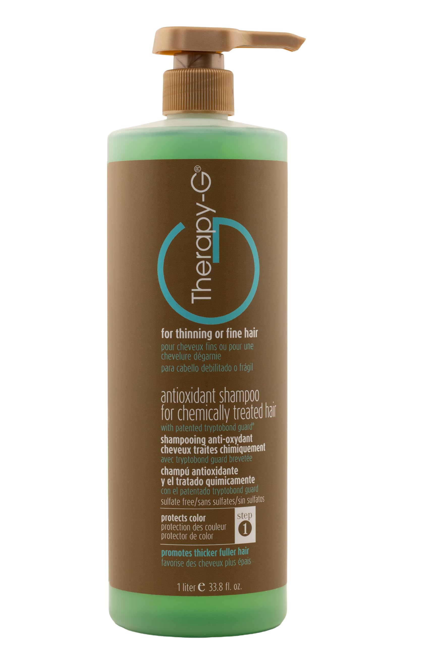 Therapy-G Antioxidant Shampoo for chemically treated hair with color protection in the bottle