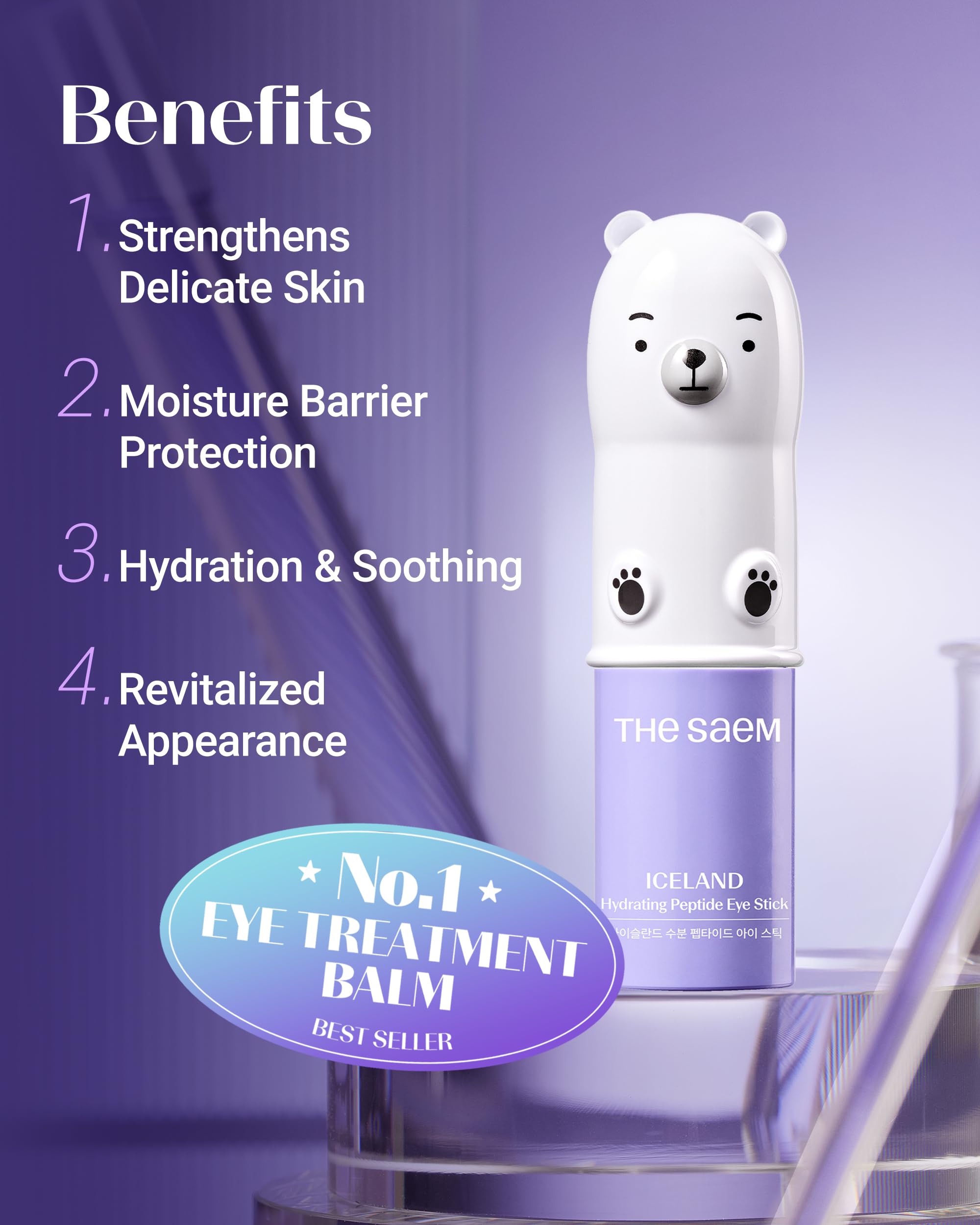 THESAEM 5-peptide complex highlighting skin resilience around the eye.