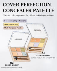 THESAEM Cover Perfection Palette soft balm texture enables seamless, natural matte finish.
