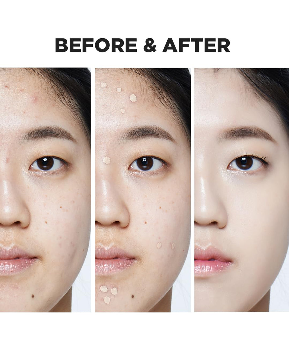THESAEM coverage blended with fingertip for natural look