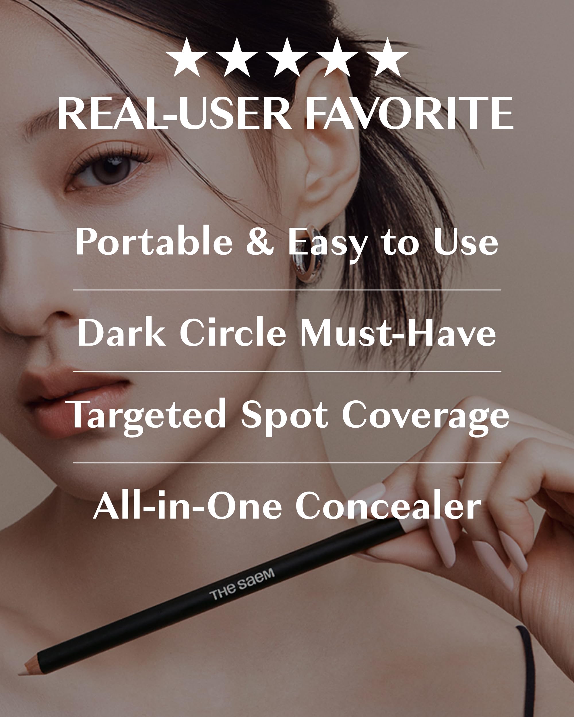 THESAEM Cover Perfection pencil-tip detail for precise edge work.