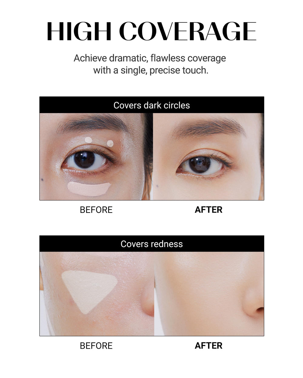 THESAEM Concealer on blemishes creates even skin tone