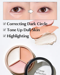THESAEM Cover Perfection swatches reveal shade options for dark circles.