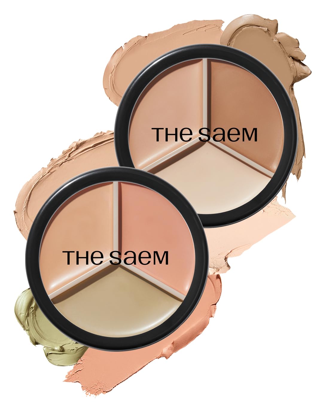 THESAEM Cover Perfection 01 Correct Beige swatch helps even skin tone