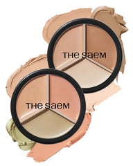 THESAEM Cover Perfection 01 Correct Beige swatch helps even skin tone