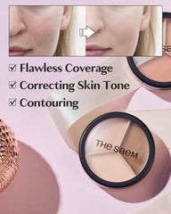 THESAEM Cover Perfection 02 Natural Beige swatch blends smoothly