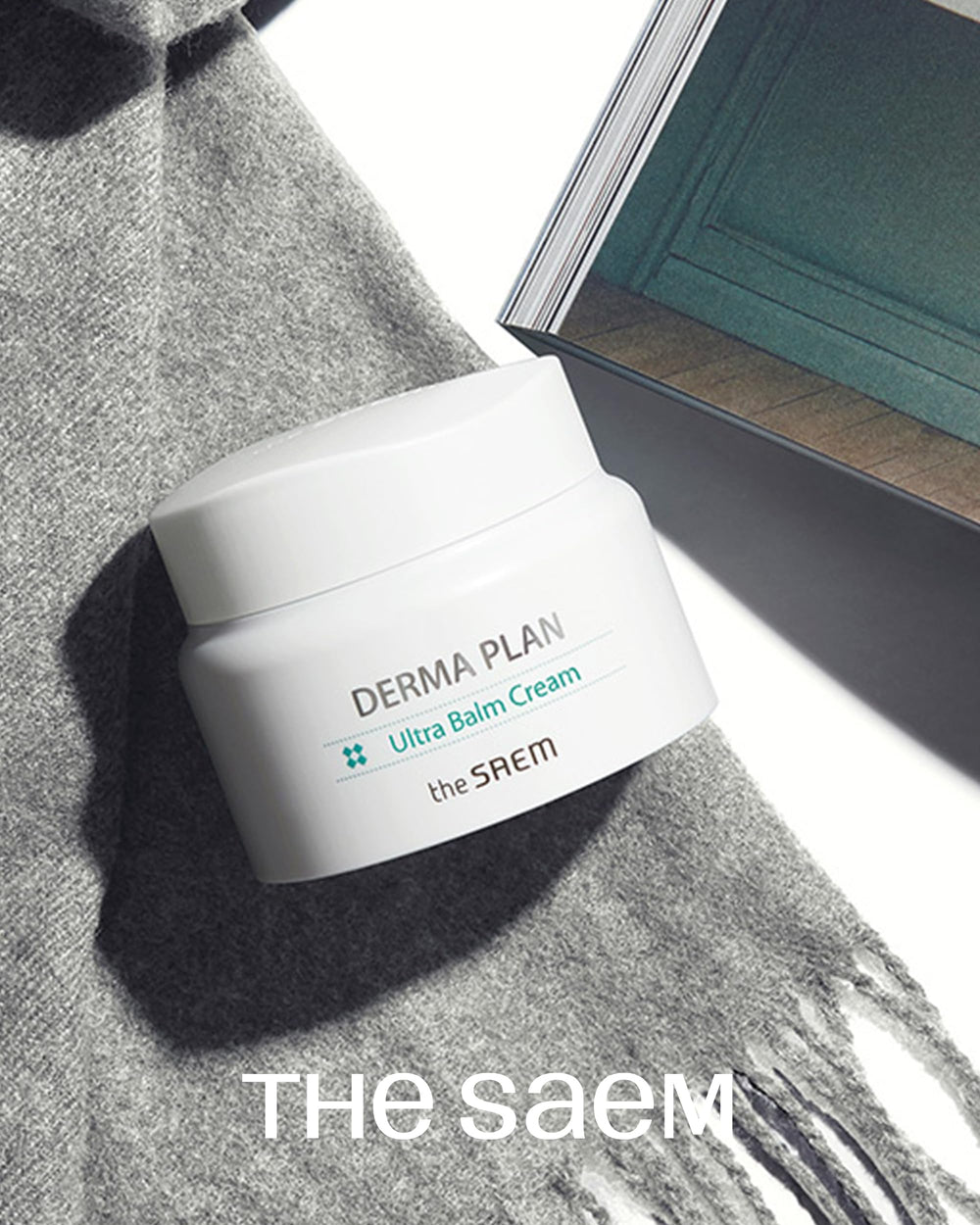 THESAEM Derma Plan Ultra Balm Cream packaging and lid compact for travel.
