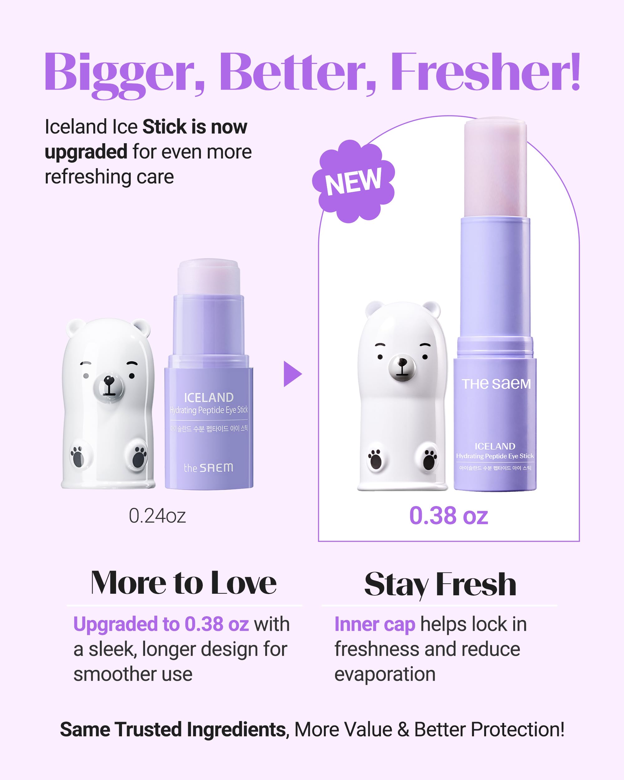 THESAEM eye stick cooling texture for quick refreshment under eyes.