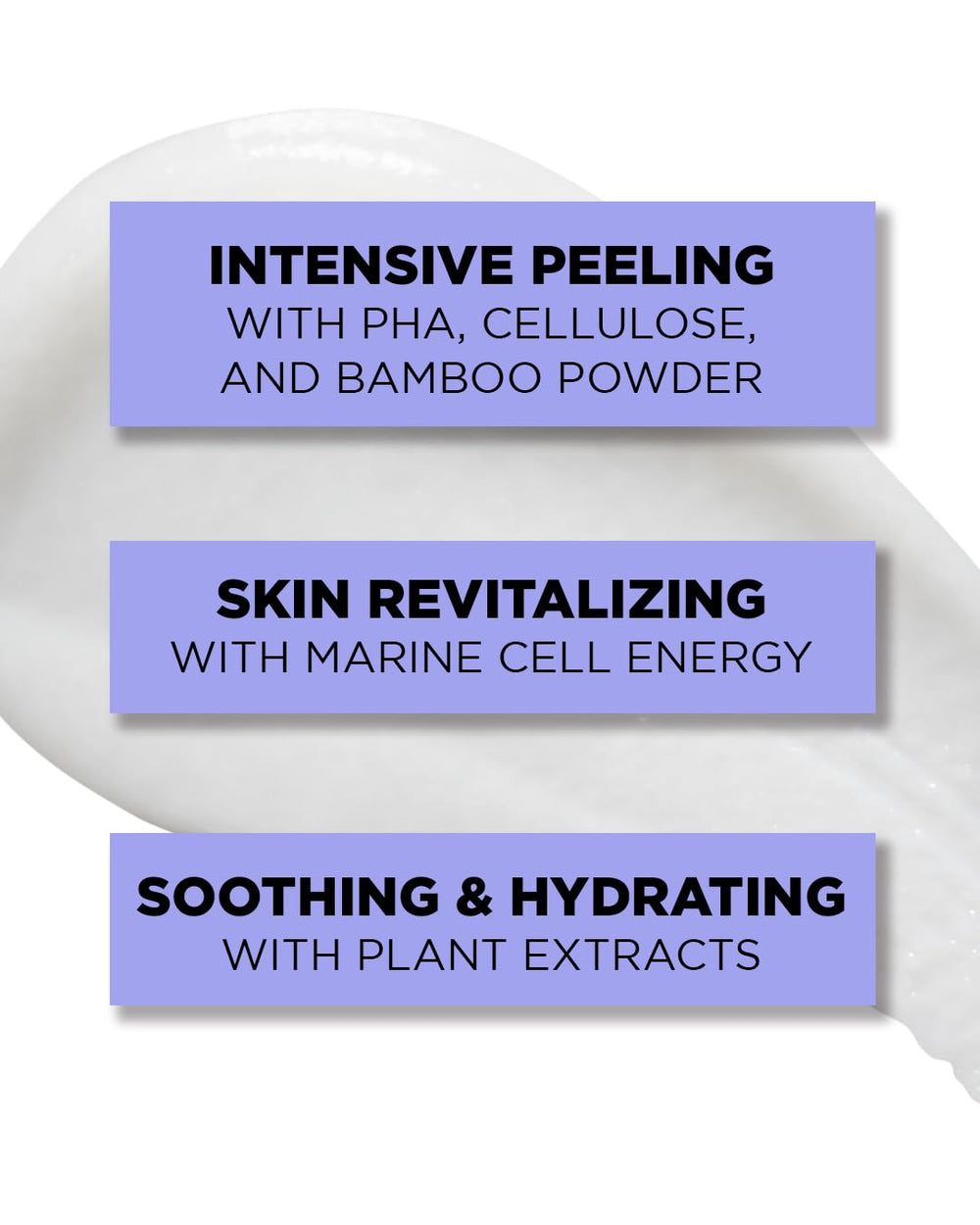 THESAEM Facial Peeling Gel texture swirl closeup highlights enzyme action and PHA exfoliation.
