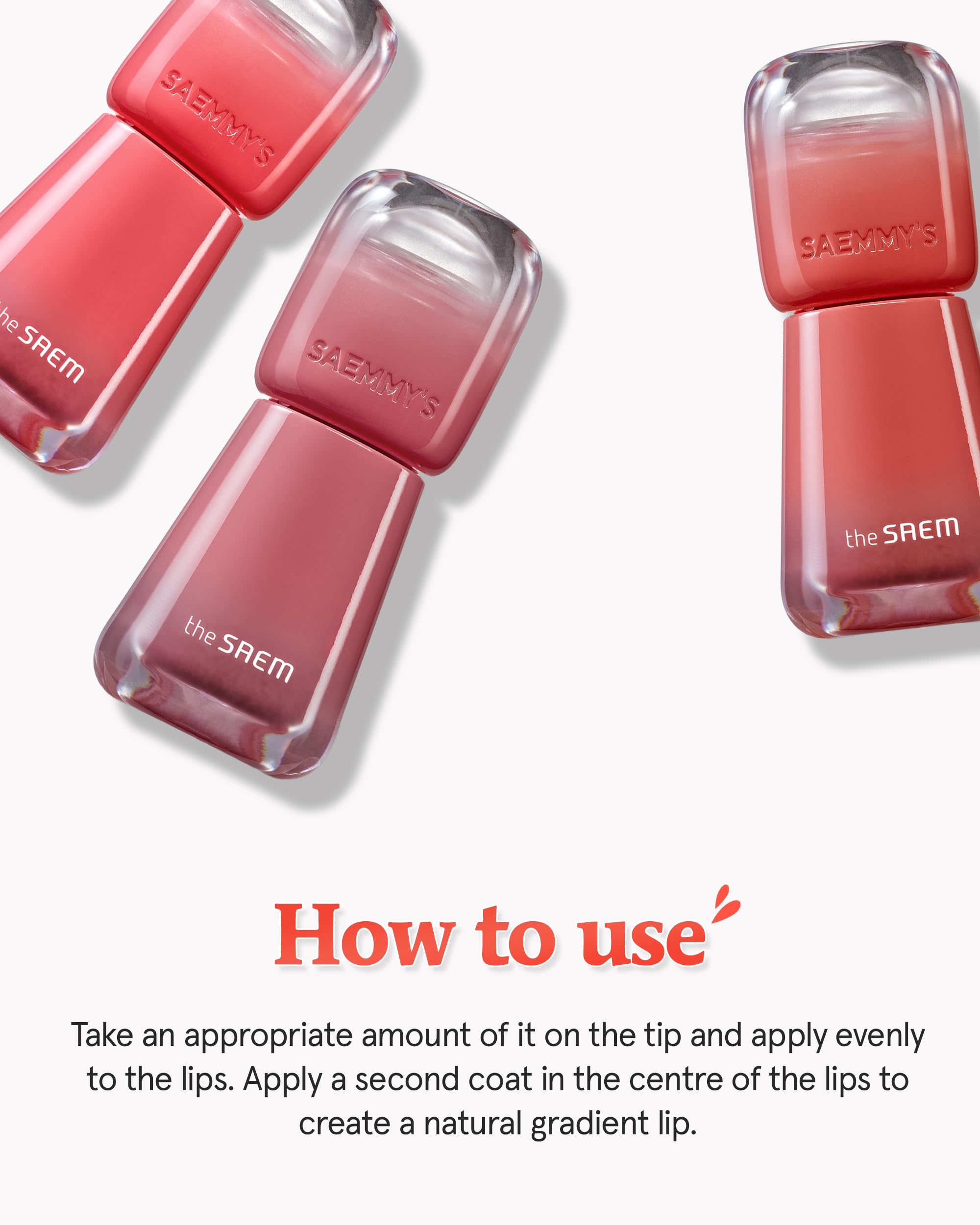 THESAEM Saemmy's Ade Shot Tint moisture-oil formula keeps lips hydrated.
