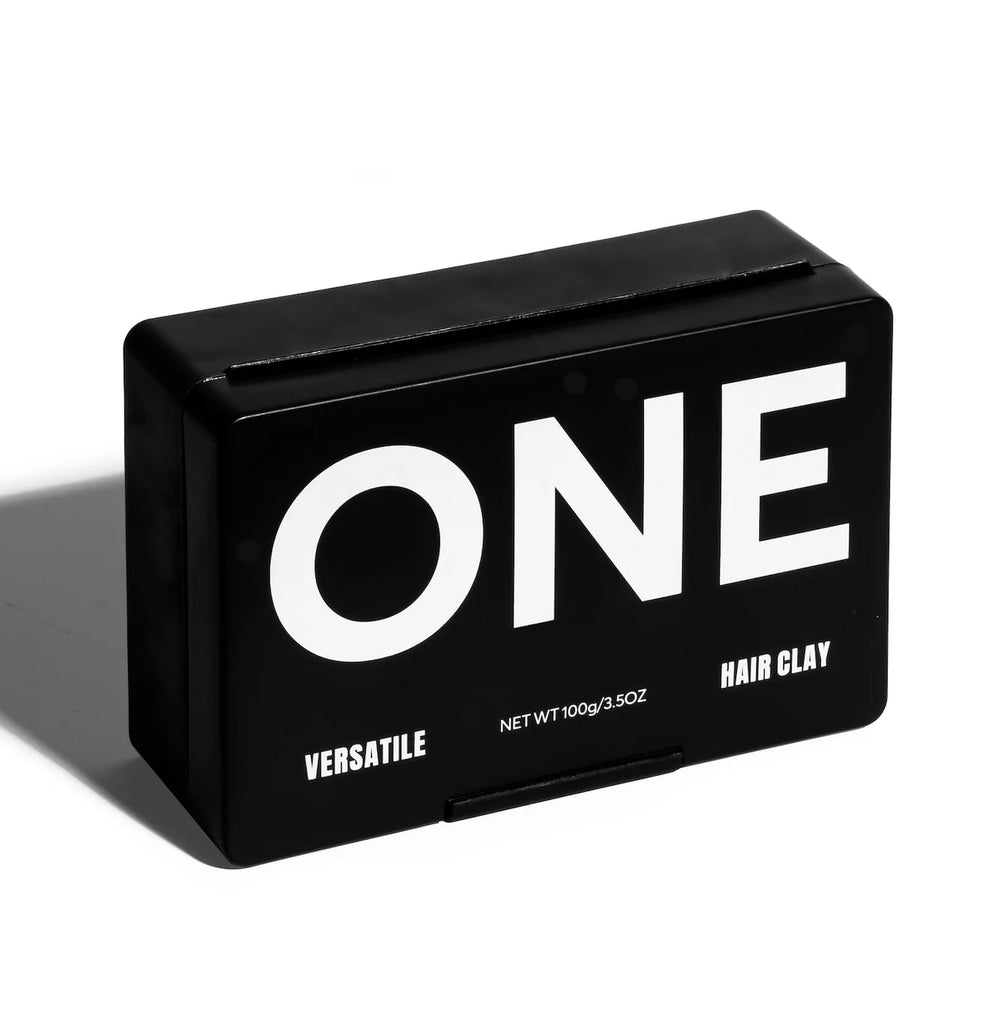 THESALONGUY ONE Hair Clay jar closeup showcases matte finish and versatility.