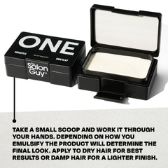THESALONGUY ONE Hair Clay styled look with matte texture for everyday styling.