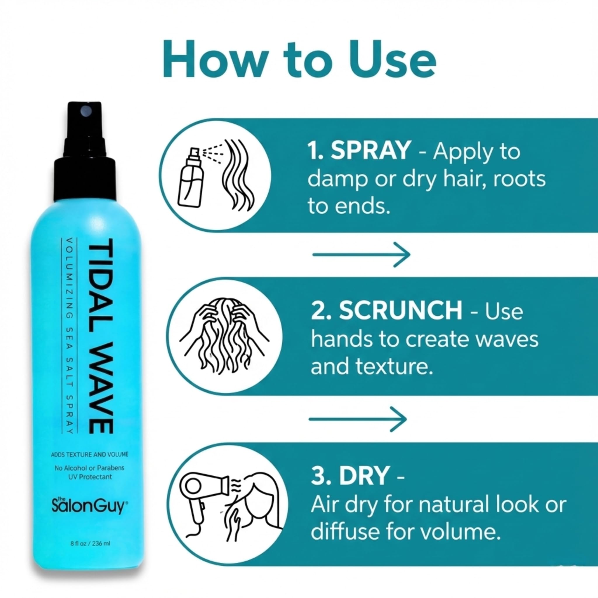 THESALONGUY Tidal Wave color-safe spray protects against sun fade