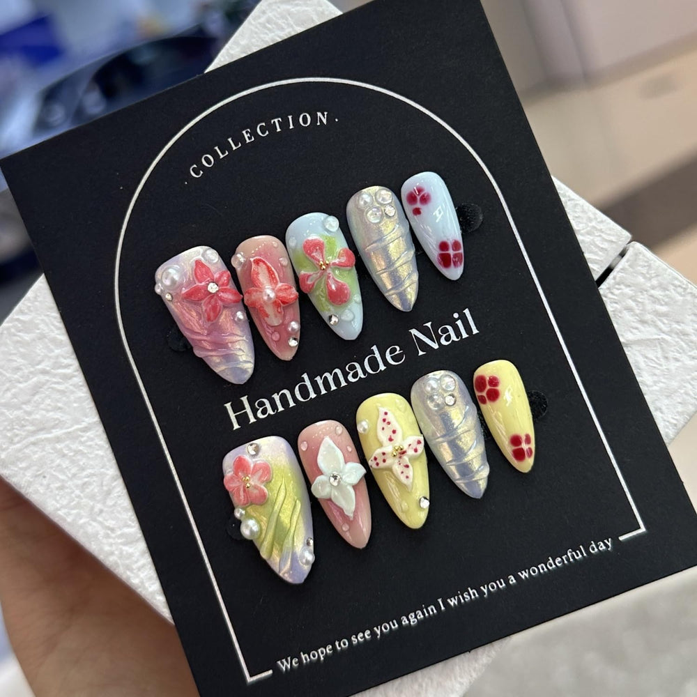 Thick acrylic with multi-layer gel for lasting wear.