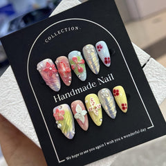 Thick acrylic with multi-layer gel for lasting wear.