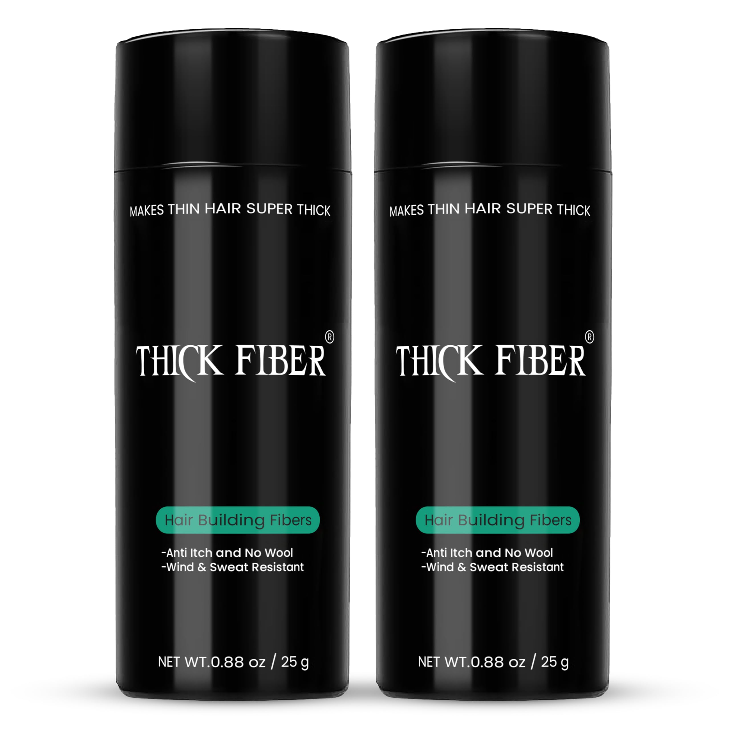 Thick Fiber bottle side-shake showing compact packaging for quick coverage