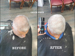 Coverage close-up shows an even, natural-dense look with Thick Fiber.