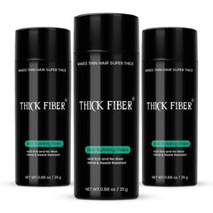 Thick Fiber hair fibers 3-pack bottle for quick, natural-looking thinning hair coverage
