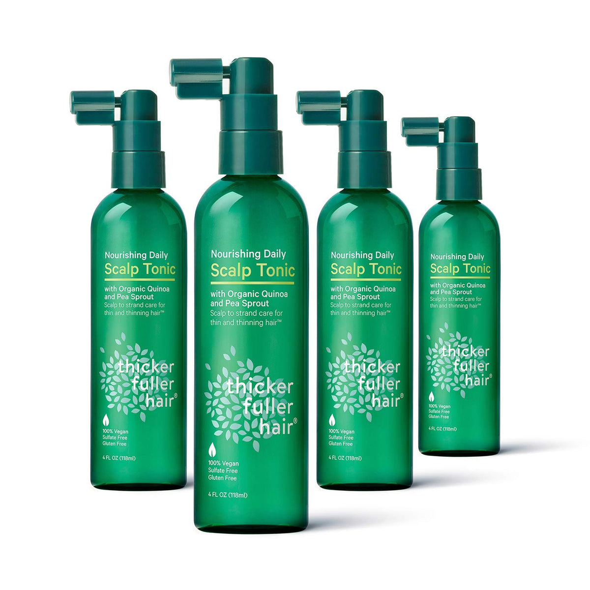 Thicker Fuller Hair scalp tonic bottle for everyday scalp nourishment.