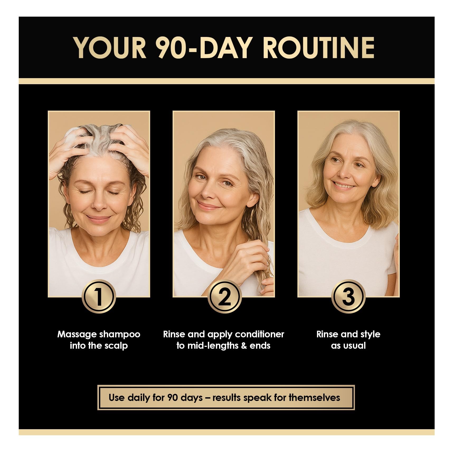 ThickTails conditioner being rinsed for lightweight, tangle-free styling.