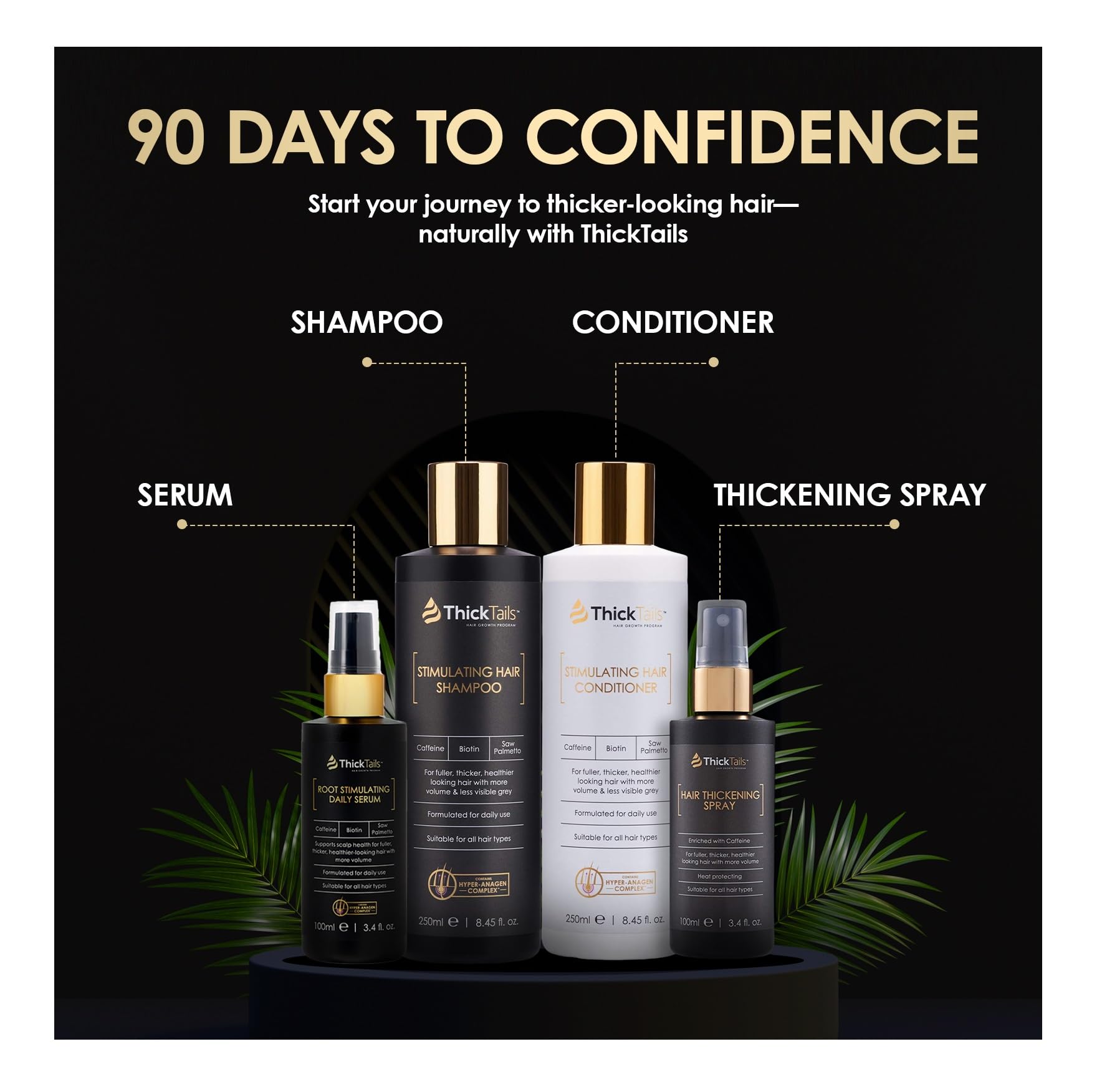 ThickTails damp-hair pre-styling application for enhanced volume before drying.