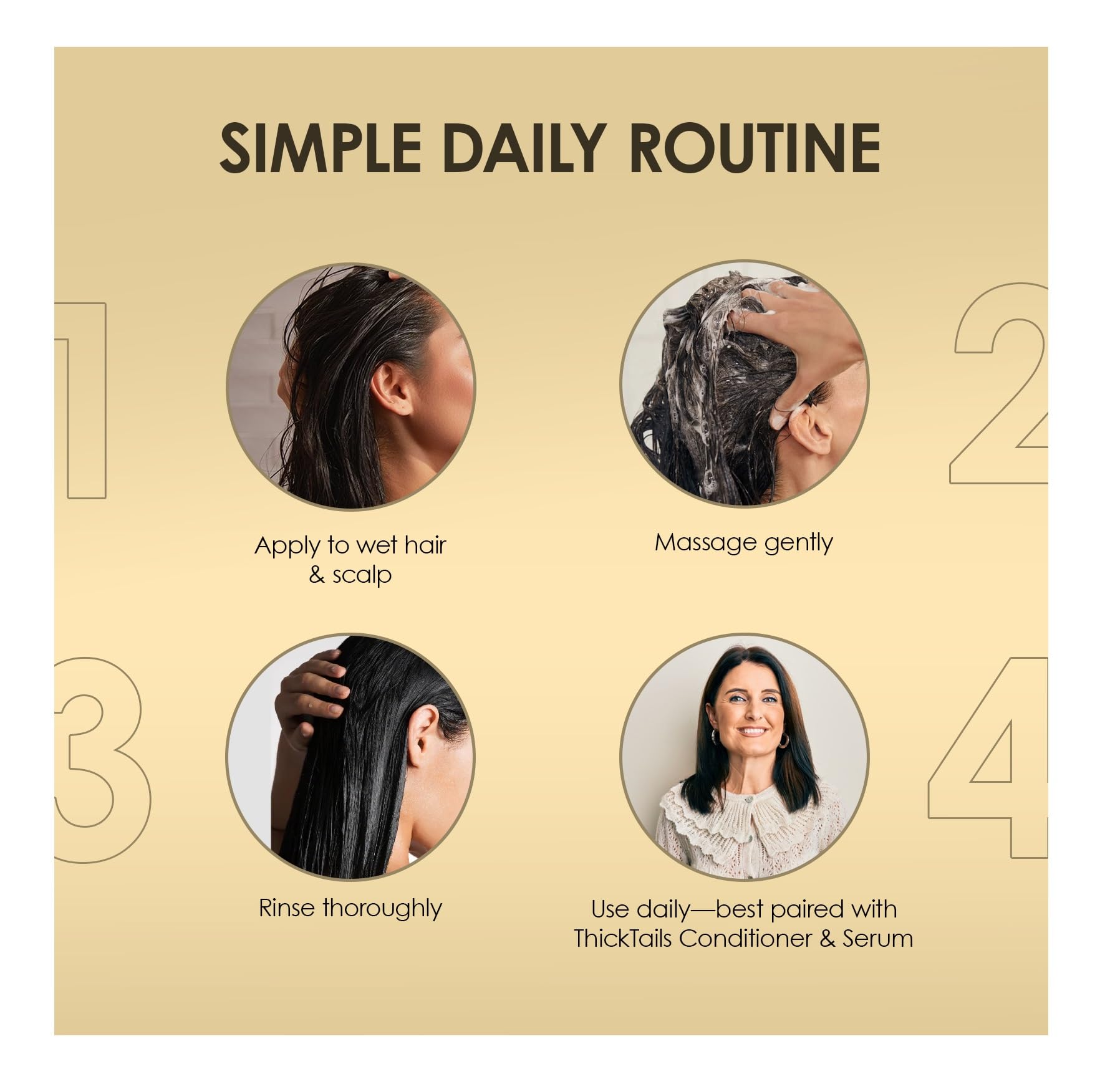 ThickTails shampoo color-treated hair context for gentle cleansing