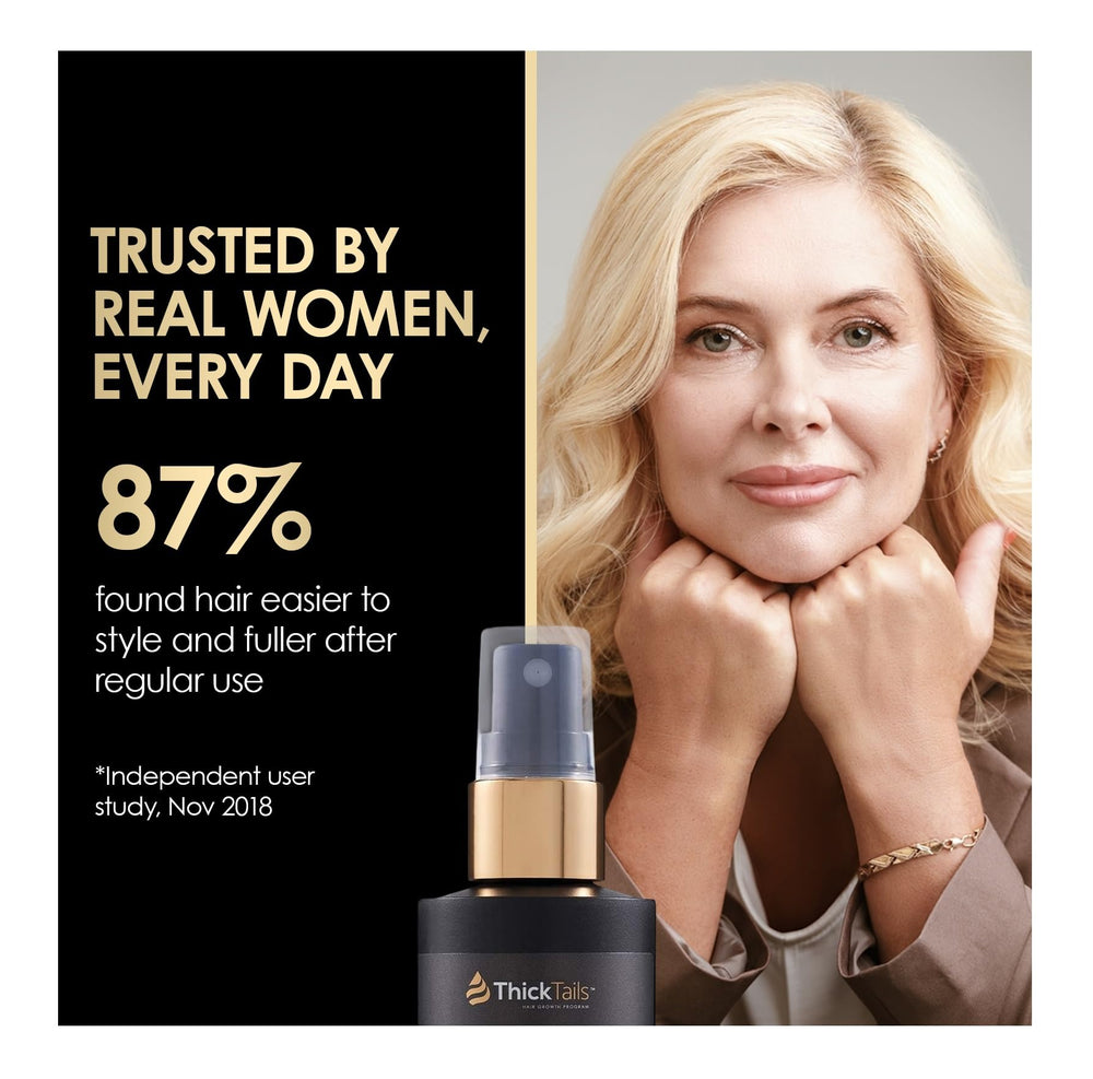 ThickTails peppermint hydration scalp refresh during use.